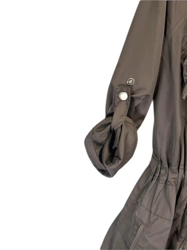 Mint Velvet Mint Velvet Khaki Green Parka Jacket Coat Size 8 Ruched Drawstring Zip Detail