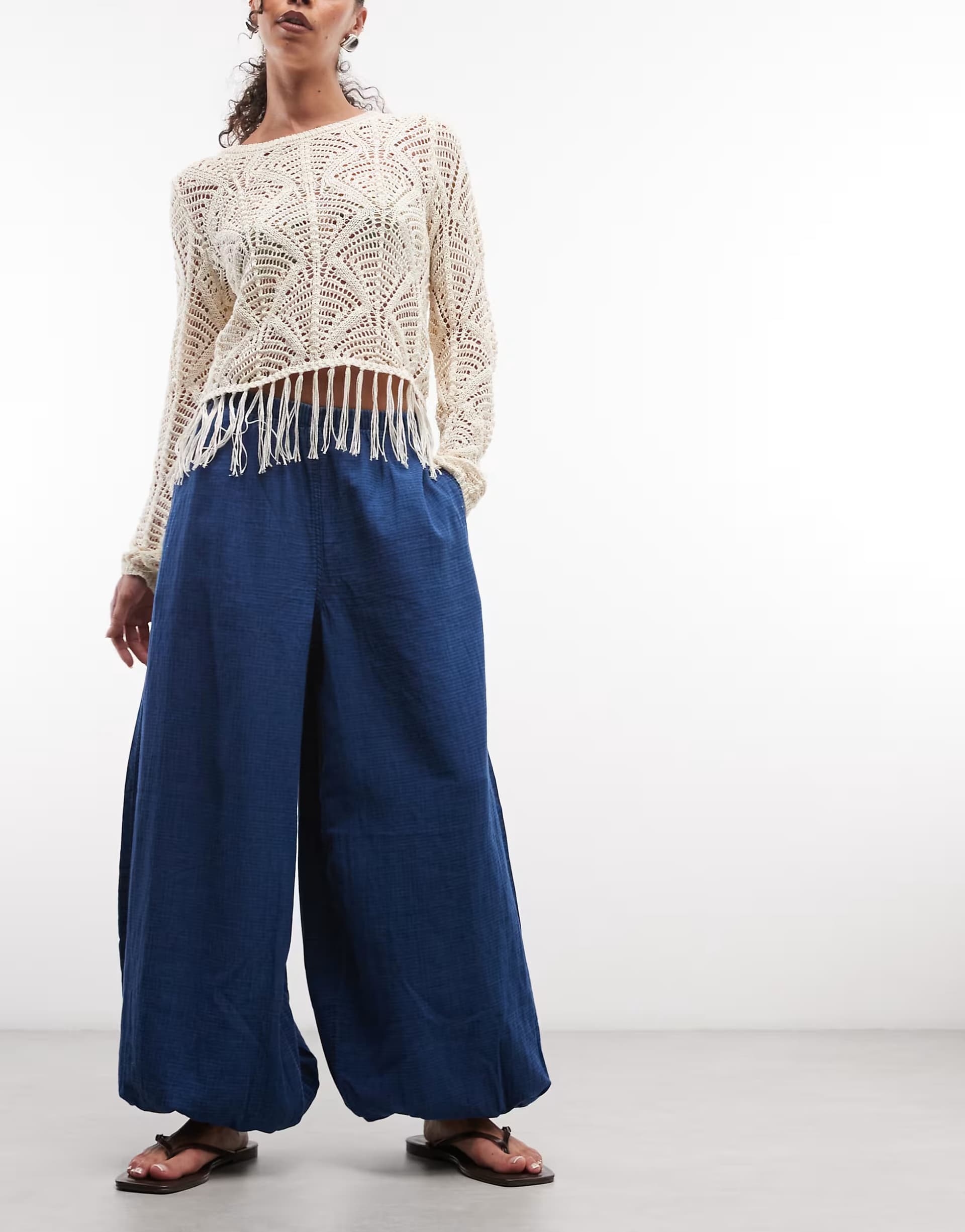 ASOS ASOS DESIGN soft denim balloon jeans in indigo