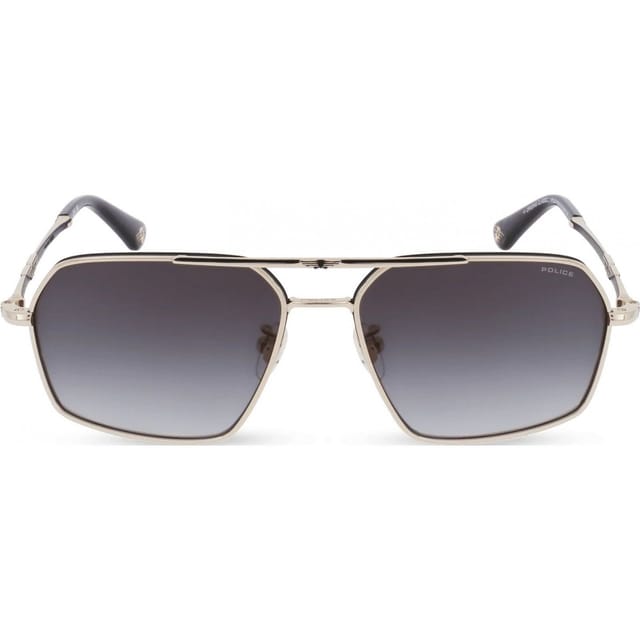Police Police Men's SPLL86-58302Y Square/Rectangle Sunglasses in Gold - 2