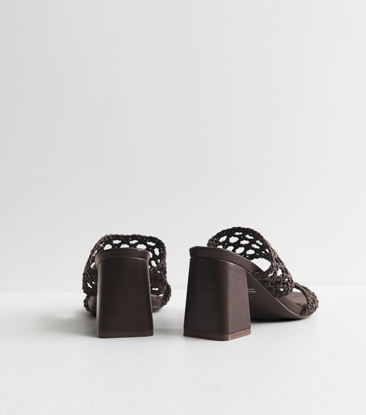 New Look Women's Brown Macrame Strap Block Heel Mules New Look - 4