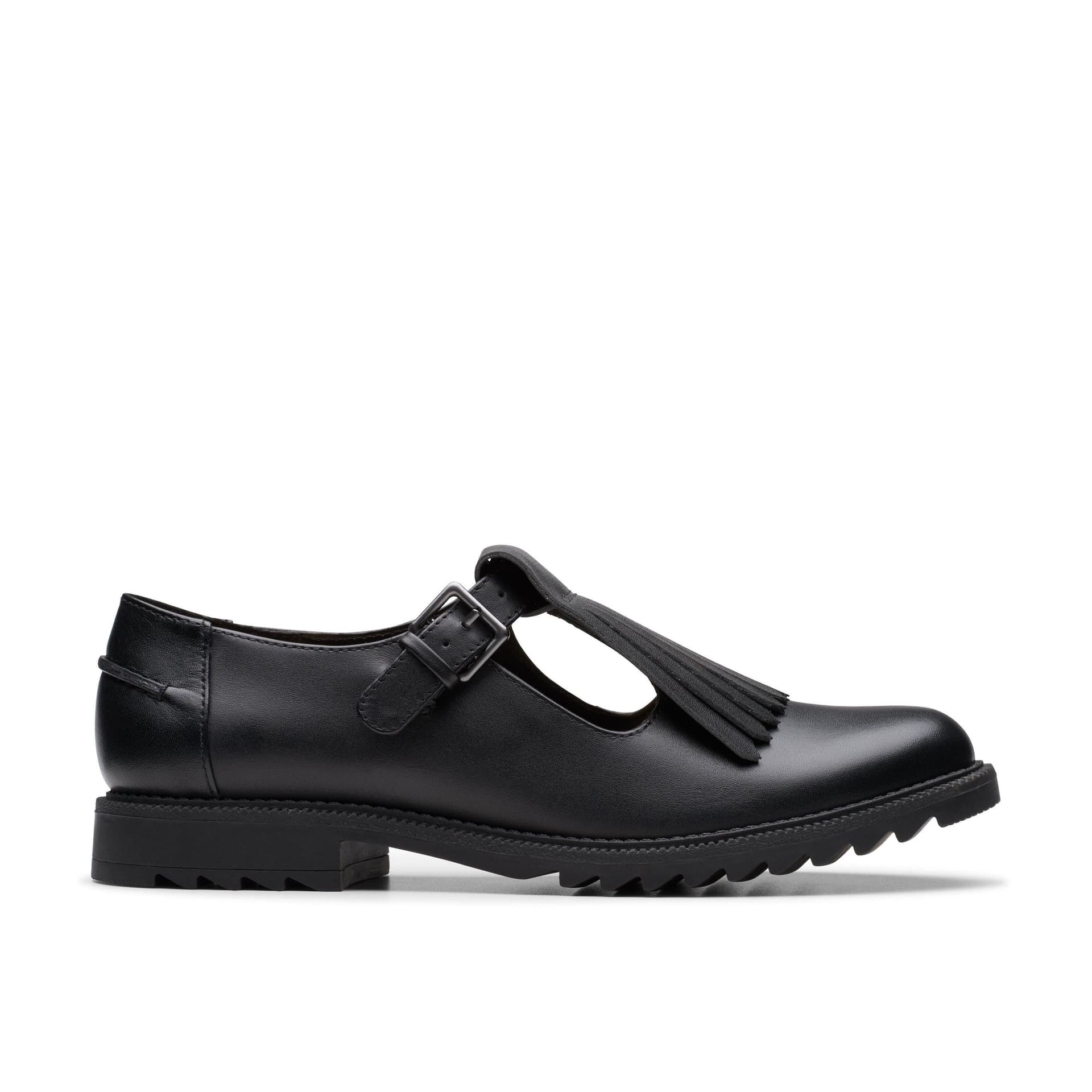 Clarks Clarks Women's Griffin Mia 2 Black Leather T Bar Shoes