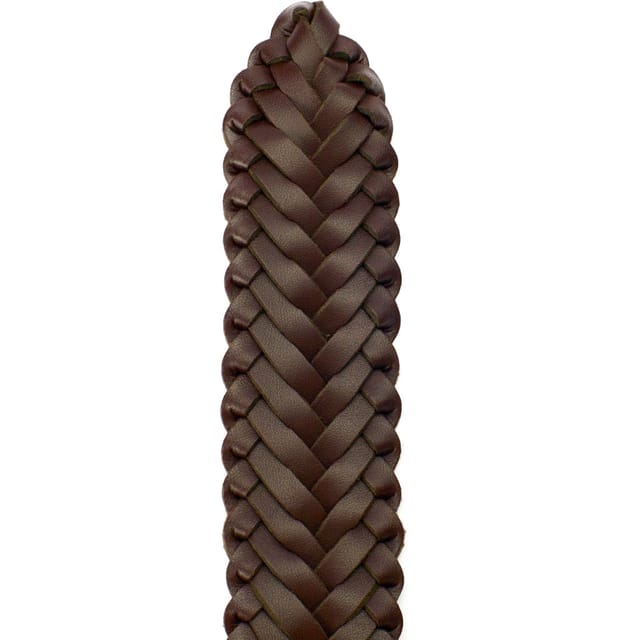 V.GAN V.GAN Men's Weave 3.5Cm Belt in Brown - 2