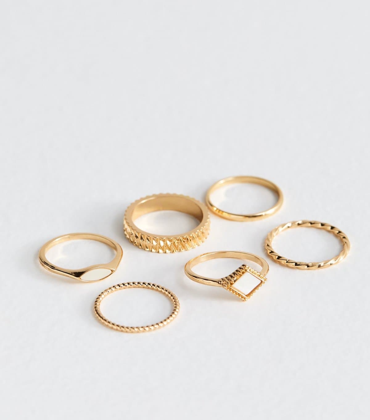 New Look Pack of 6 Gold Tone Rings New Look