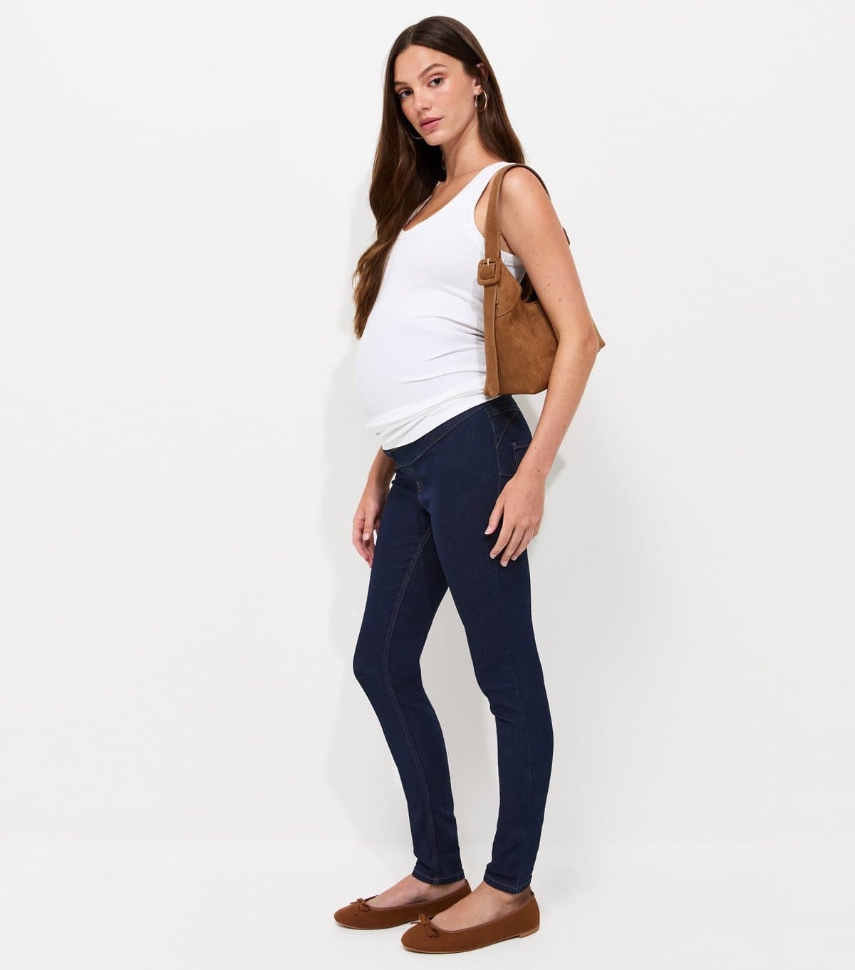 New Look Women's Maternity Navy Over Bump Lift & Shape Jeggings New Look
