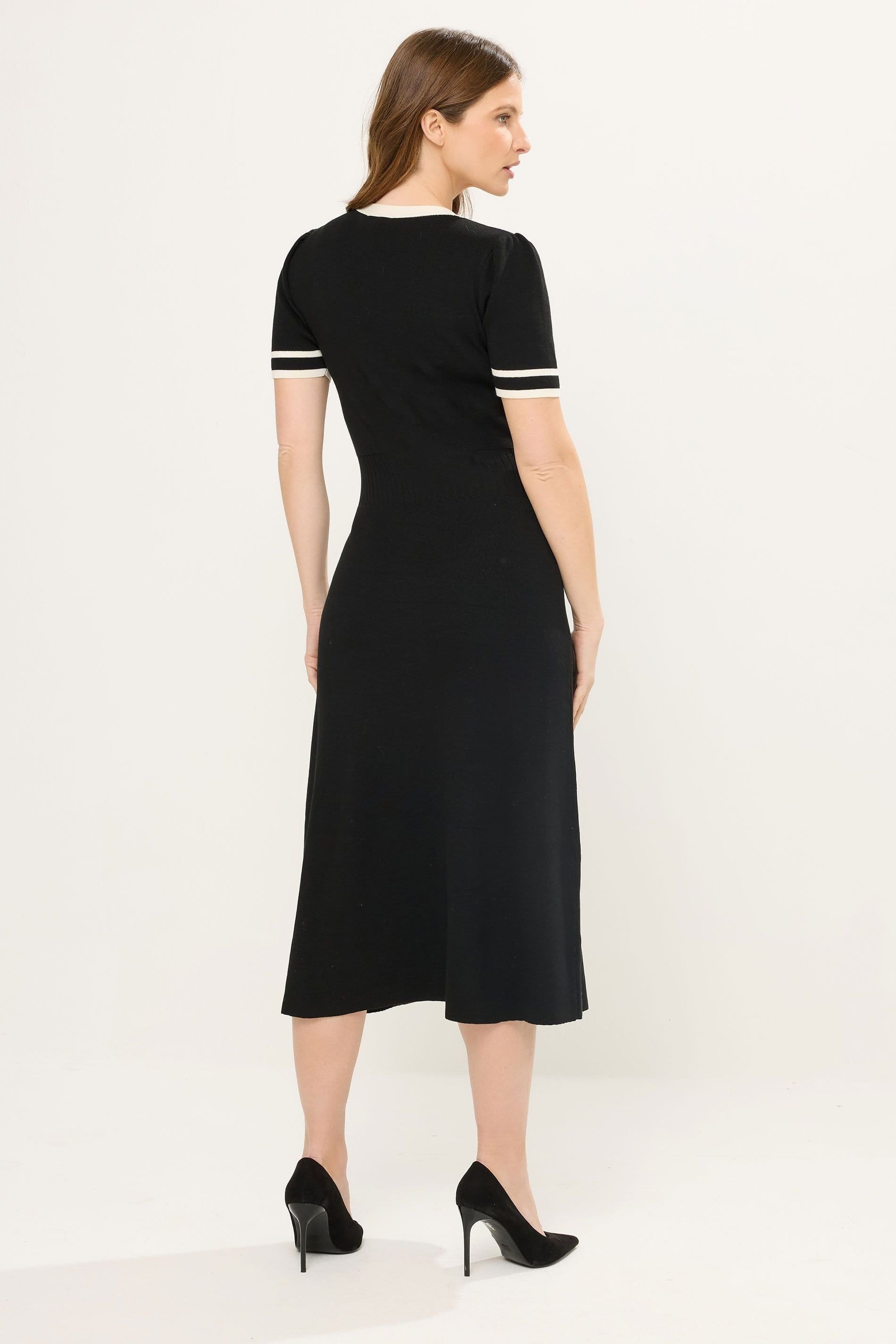 Star by Julien Macdonald Star by Julien Macdonald Women's Contrast Knitted Midi Dress in Black - 4