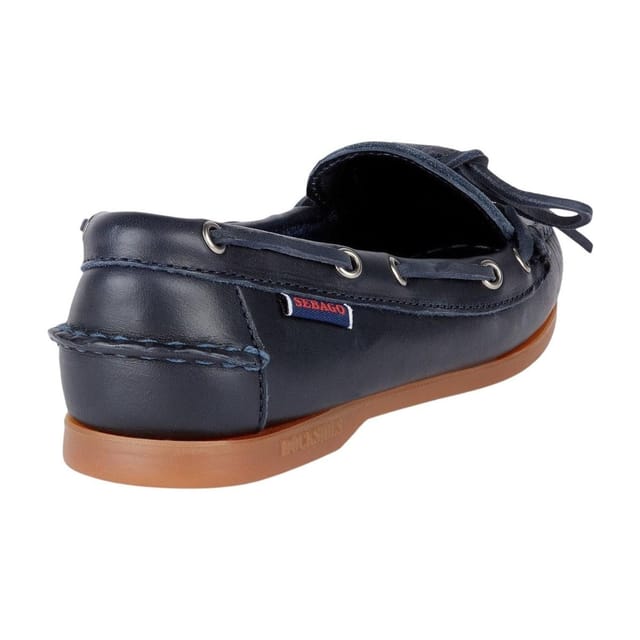 Sebago Sebago Women's Nina Waxed Leather Bala Moccasin in Navy - 2