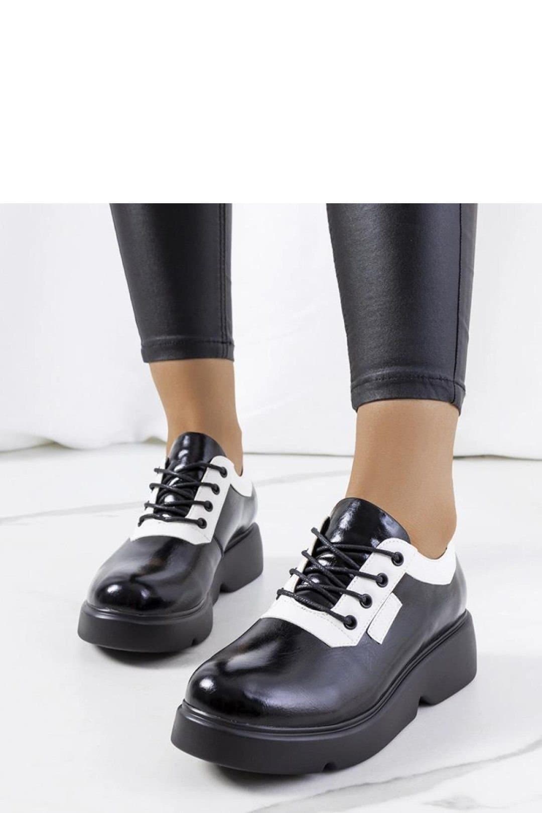 Love Lace Love Lace Women's Lace Up High Sole Parram Shoes Rubber Sole Comfort in Black