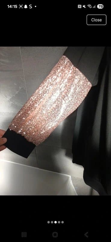 Shein Shein size 24 one shoulder long sleeves sequin top