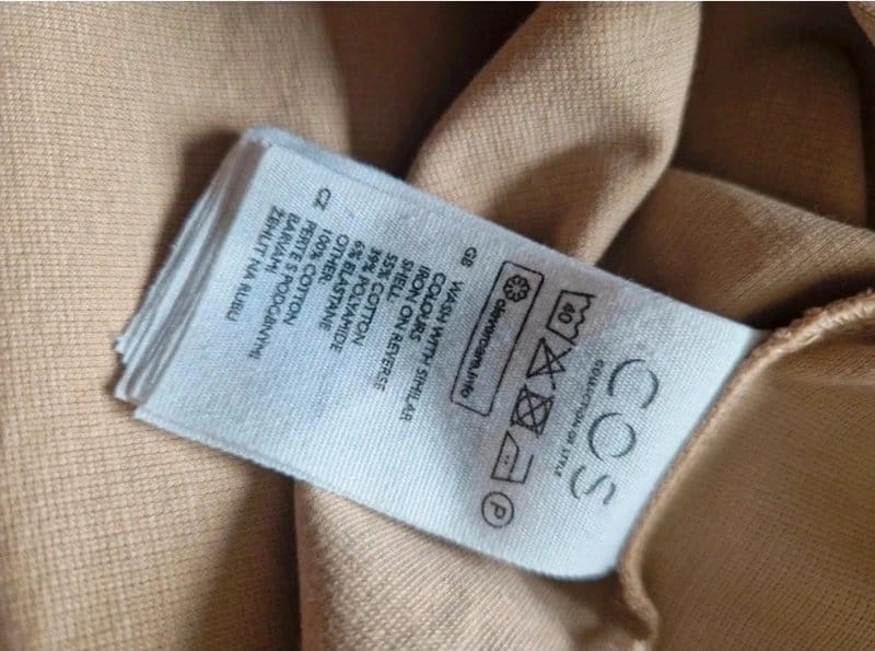 COS COS sand nude midi sheath formal dress size XS extra small - 1