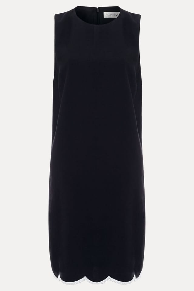 Phase Eight Phase Eight Women's Marta Scalloped Hem Shift Dress in Black - 2