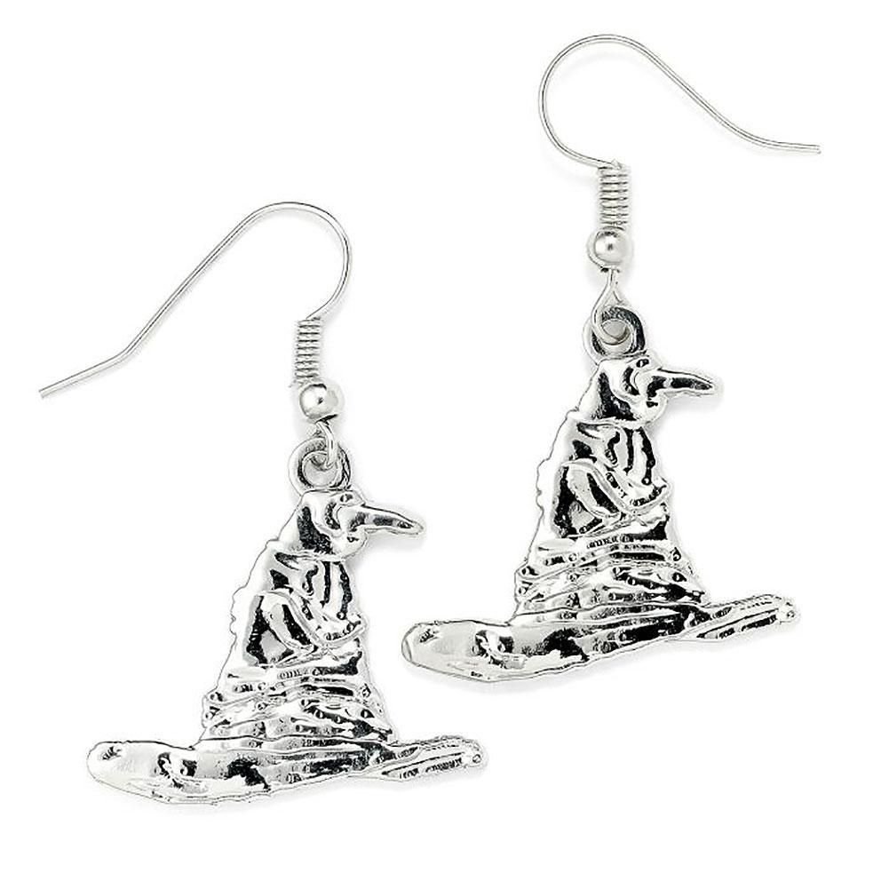Harry Potter Harry Potter Men's Silver Plated Earrings Sorting Hat - 1