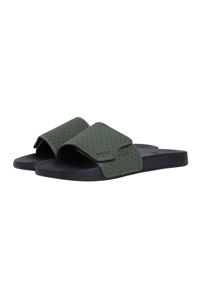 Weird Fish Weird Fish Men's Oliver Pool Sliders in Dark Olive - 2