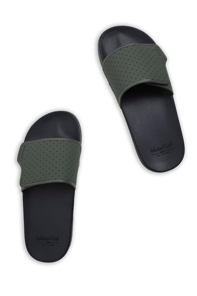Weird Fish Weird Fish Men's Oliver Pool Sliders in Dark Olive - 3
