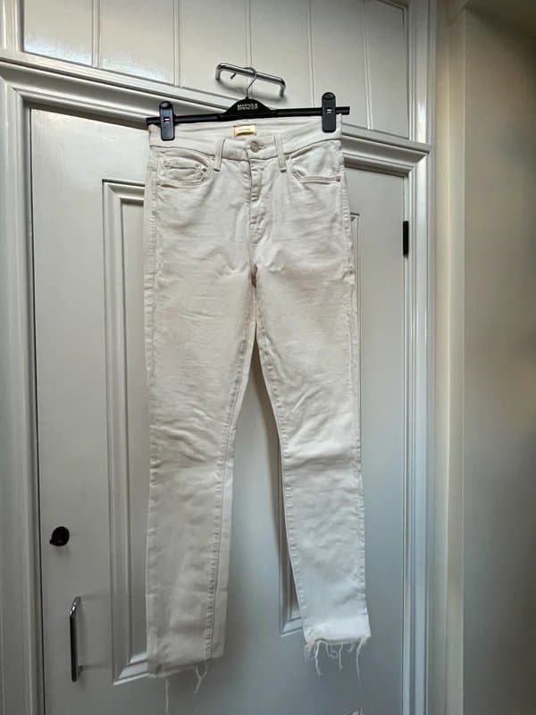 Mother Mother Denim White Skinny Jeans