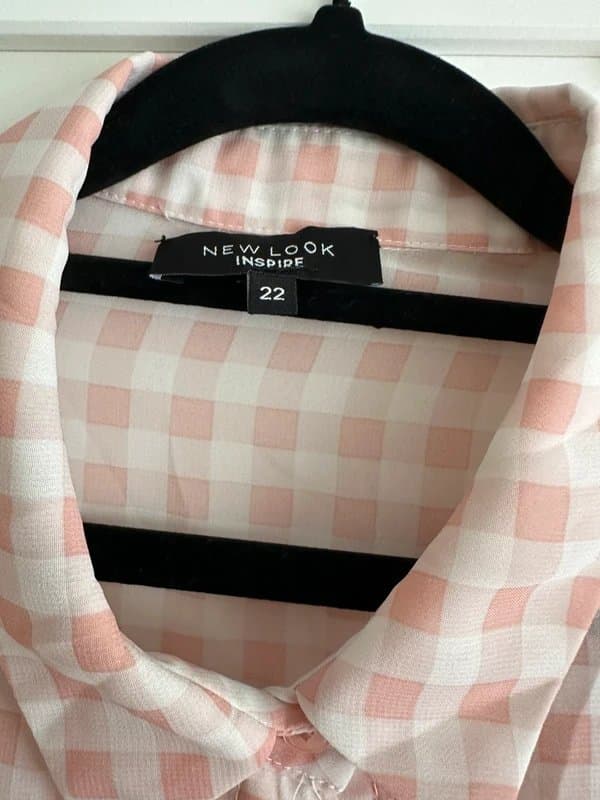 New Look Lightweight Chiffon Check Shirt