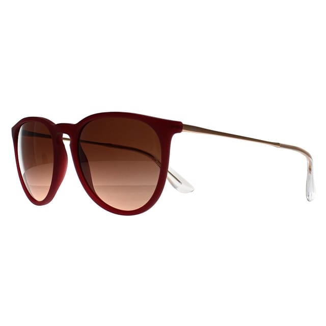 Ray-Ban Ray-Ban Women's Round Polished Rubber Violet Pink Gradient Brown RB4171 Erika in Purple - 2