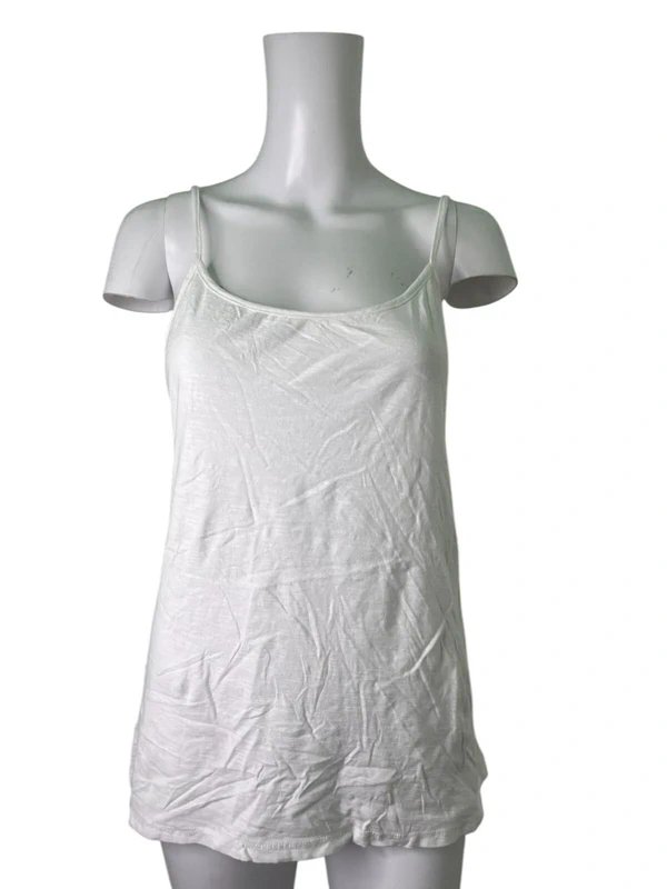 Pomodoro Pomodoro Vest Top T-Shirt Size 14 White Cotton Cami Womens NEW EU42 RRP £15 - 1