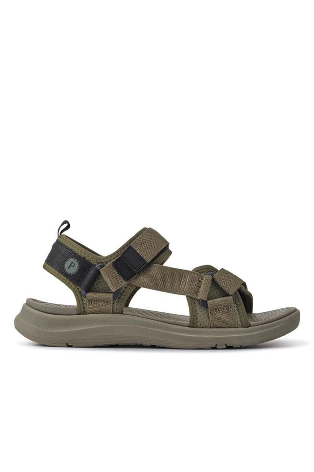 Pavers Pavers Men's Touch-Fastening Casual Sandals in Khaki - 2