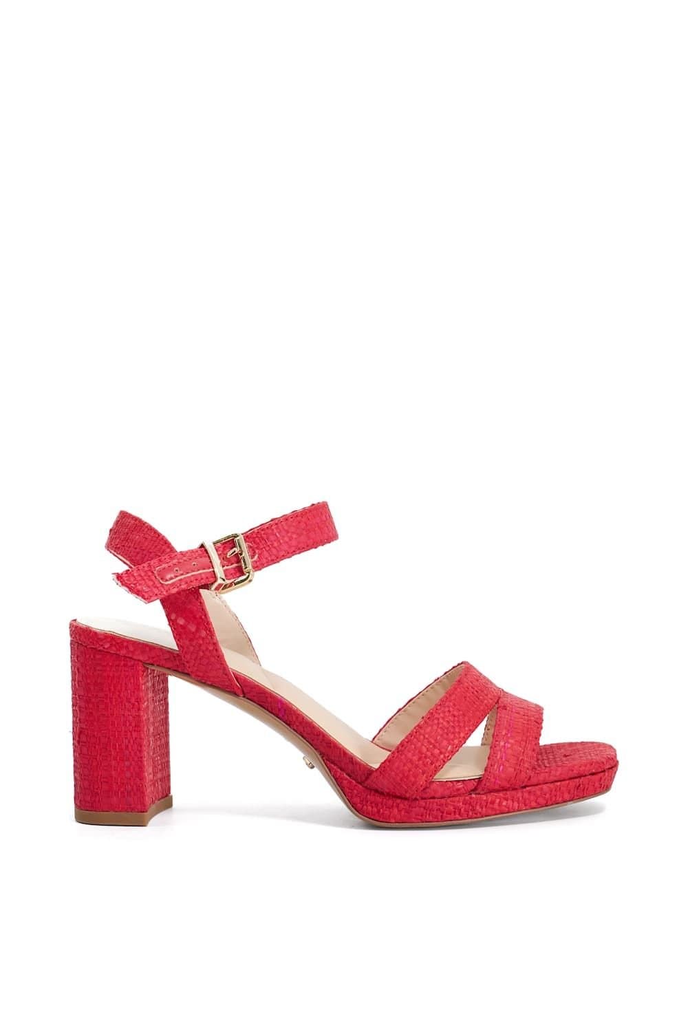Dune London Dune London Women's Manifesting Block Heel Sandal in Red