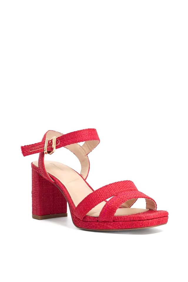 Dune London Dune London Women's Manifesting Block Heel Sandal in Red - 2