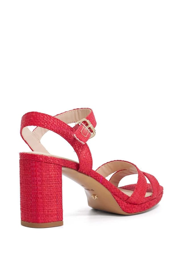 Dune London Dune London Women's Manifesting Block Heel Sandal in Red - 3