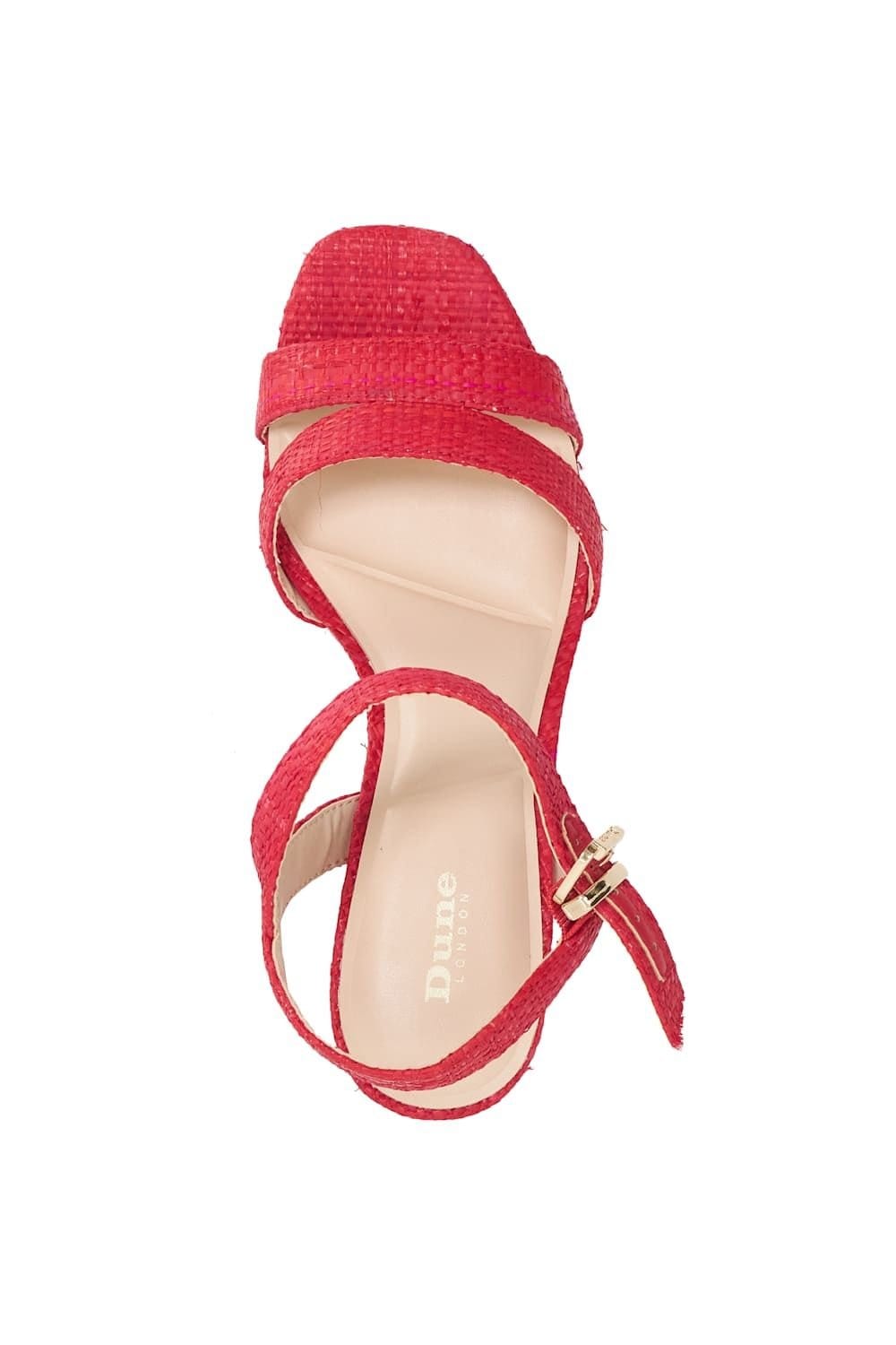Dune London Dune London Women's Manifesting Block Heel Sandal in Red - 4