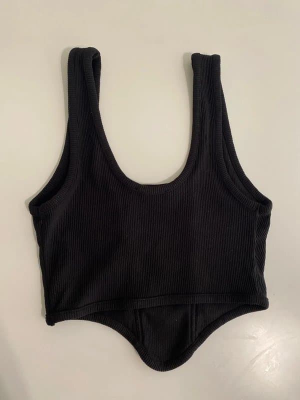 Bershka Bershka ribbed corset style top