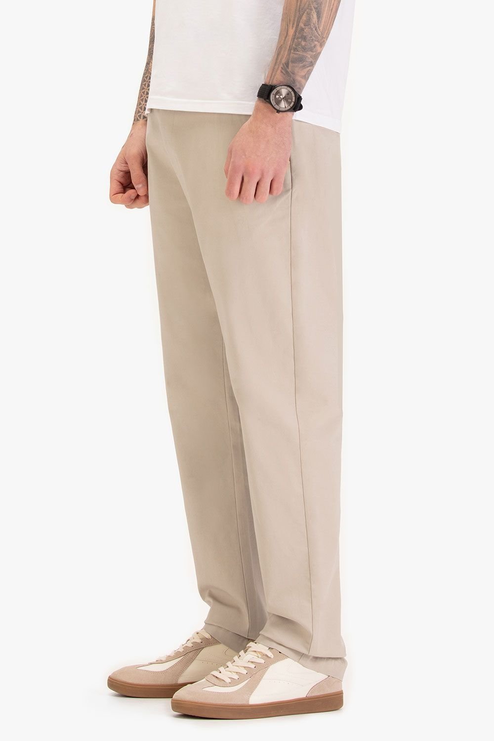 Luke 1977 Luke 1977 Men's Bodmin Buckle Detail Trouser in Stone - 3