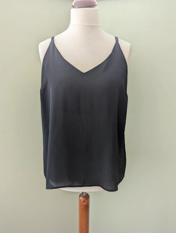 Papaya Papaya Black Cami Vest Top Floaty Size 16