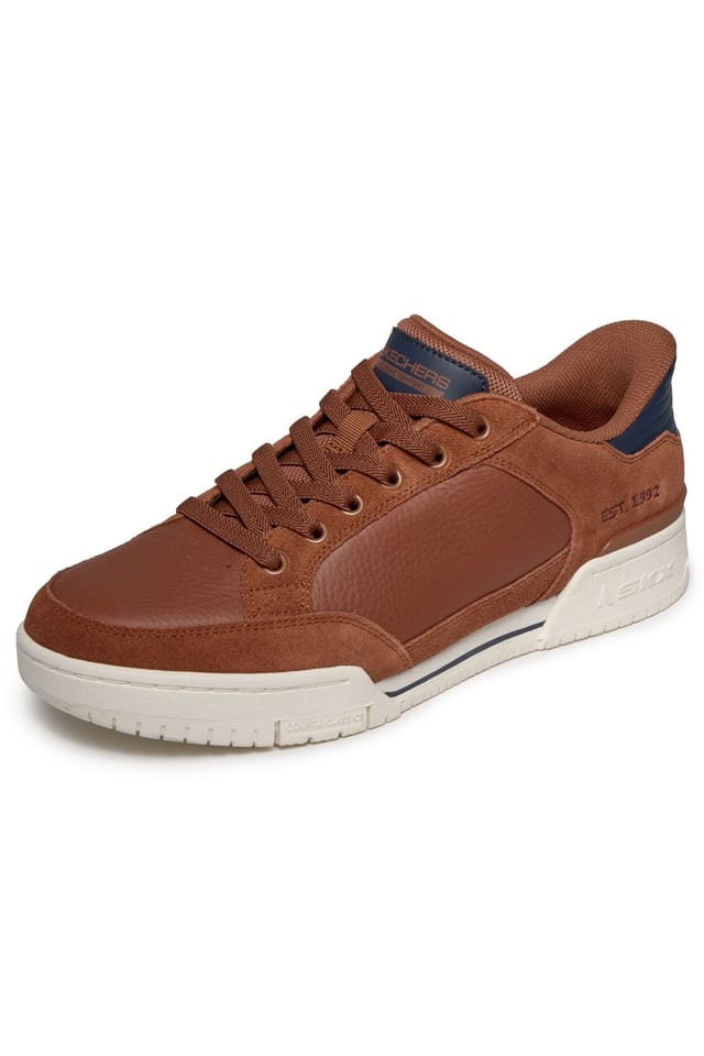 Skechers Skechers Men's RECOIL PERSIUS Slip-Ins Leather Sneaker Brown - 2