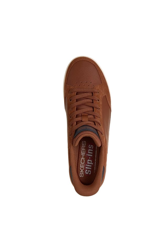 Skechers Skechers Men's RECOIL PERSIUS Slip-Ins Leather Sneaker Brown - 3