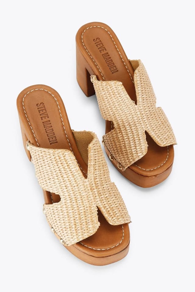 Steve Madden STEVE MADDEN Women's 'Sunkissed Raffia' Heels in Beige - 2