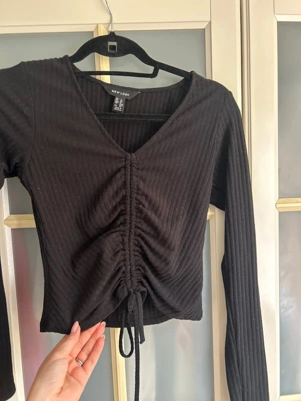 New Look Ruched black top