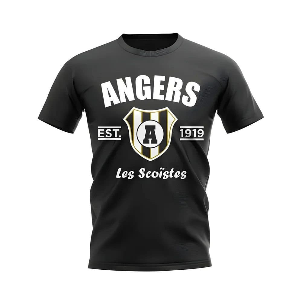 Angers Angers Men's Mens Established Football T-Shirt in Black