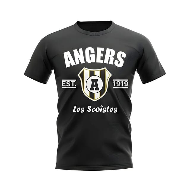 Angers Angers Men's Mens Established Football T-Shirt in Black - 2