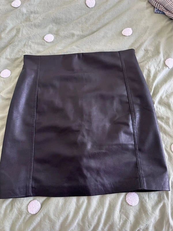 ASOS Black leather skirt