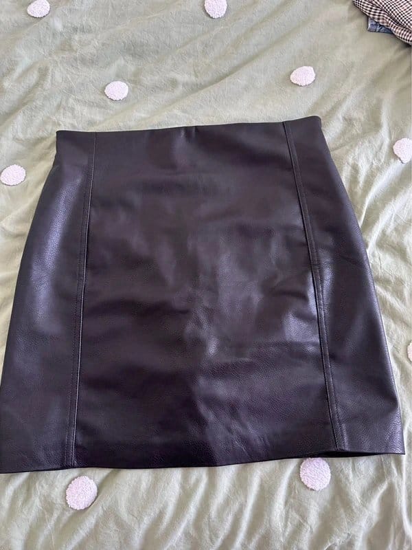 ASOS Black Leather Mini Skirt