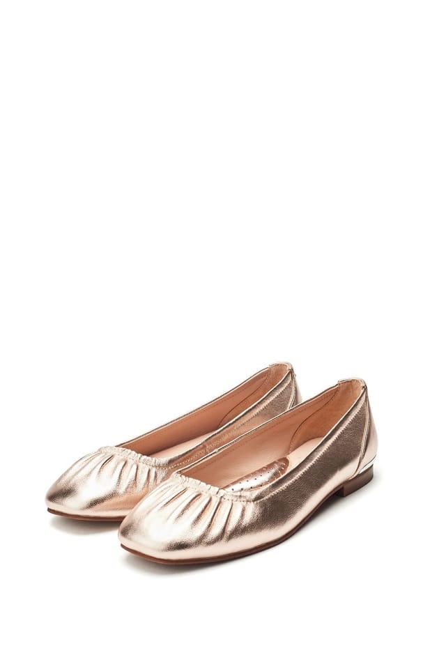 Moda In Pelle Moda In Pelle Women's 'Freesia' Metallic Leather Loafers in Rose Gold - 2