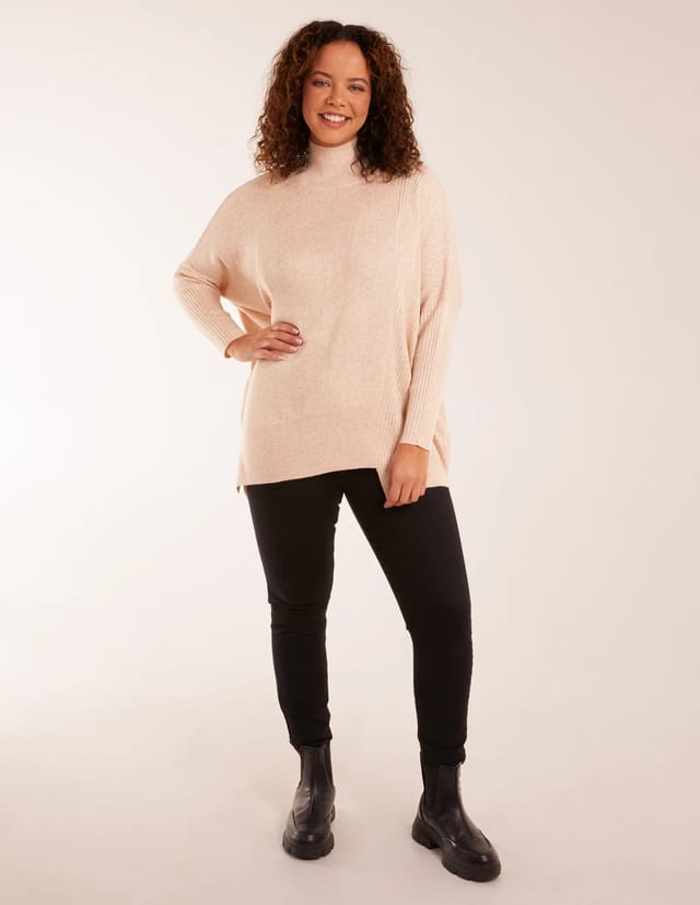Blue Vanilla Asymmetric Hem Detail Jumper - 2