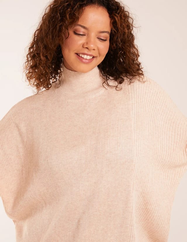 Blue Vanilla Asymmetric Hem Detail Jumper - 3