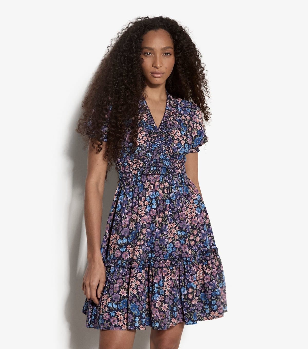 Apricot Women's Blue Iridescent Ditsy Print Mini Dress Apricot New Look