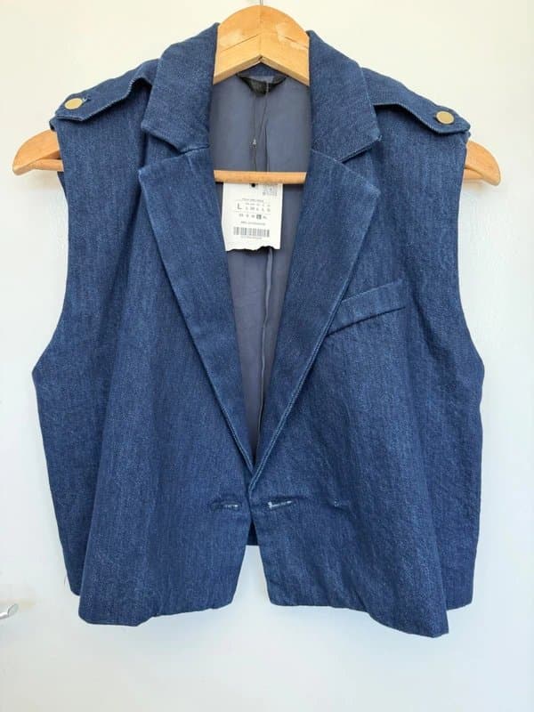Zara Zara denim waistcoat size L