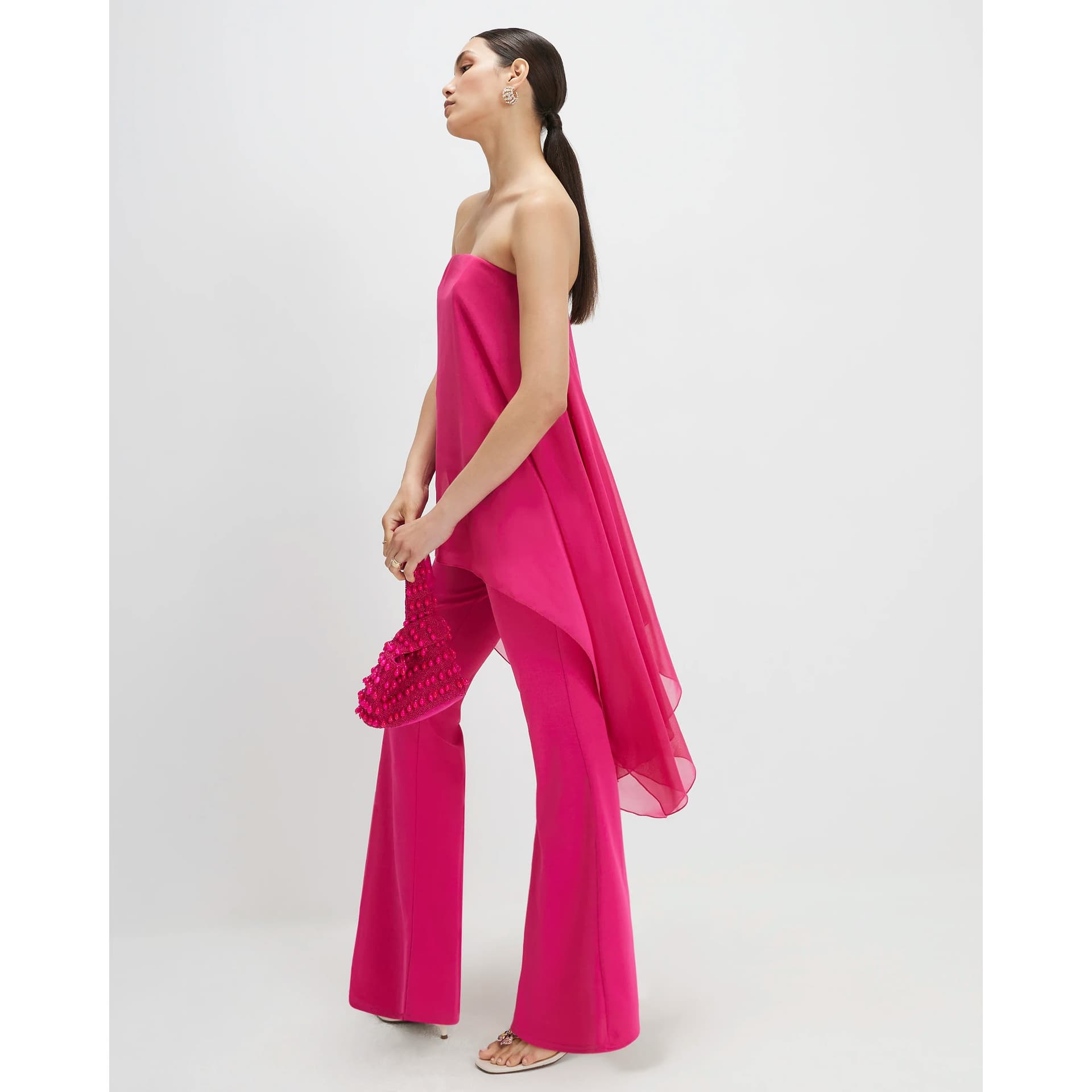 River Island River Island Womens Pink Bandeau Jumpsuit