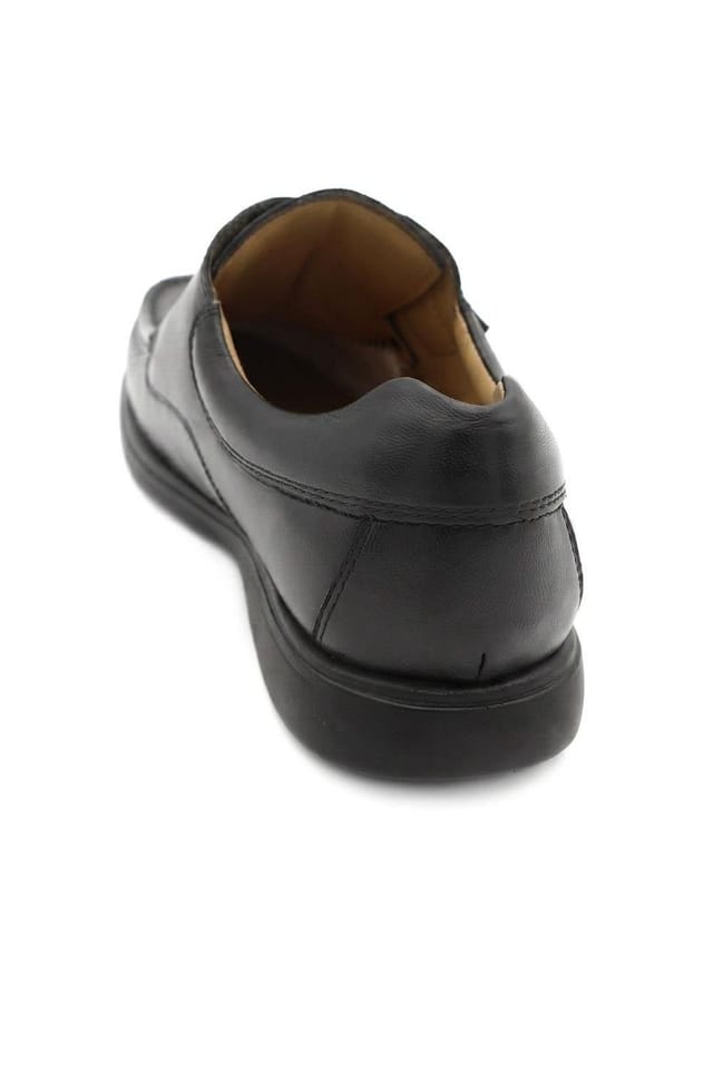 Pavers Pavers Men's Wide Fit Smart Leather Adjustable Fasten Shoes in Black - 3