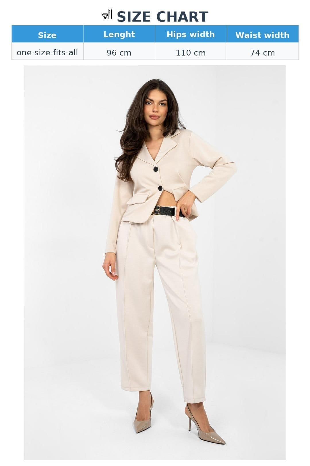 Love Lace Love Lace Women's Viscose Elastane High Waist Tapered Sweatpants in Beige - 4
