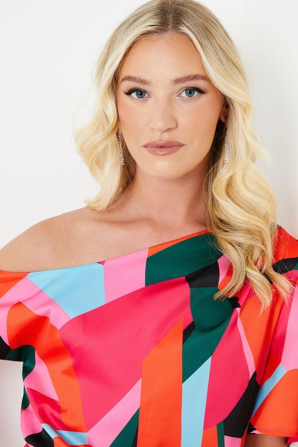 Debut London Debut London Women's by Coast Fallen Shoulder Printed Midi Dress - 4