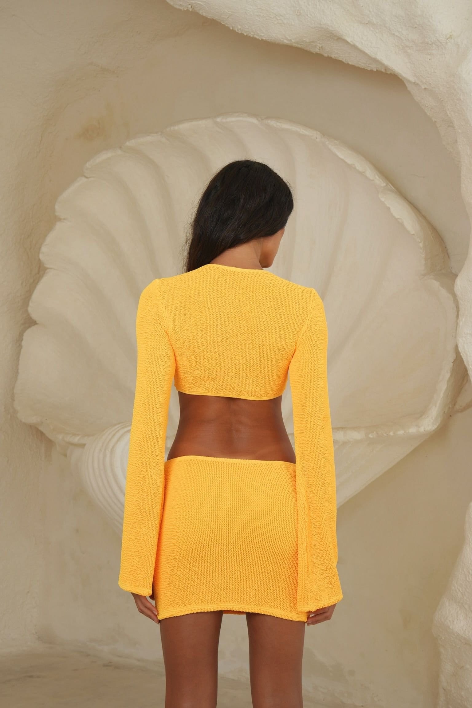 Moda Minx Moda Minx Women's Bondi Scrunch Mini Dress in Yellow - 4