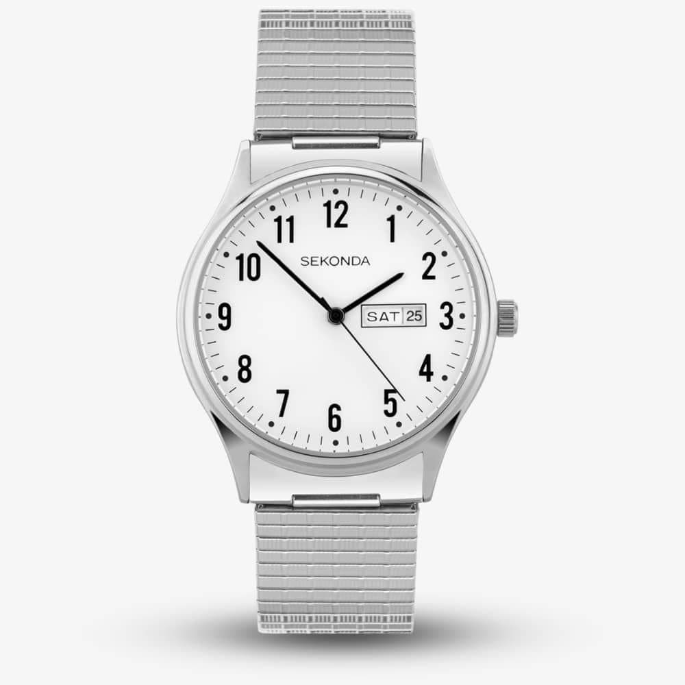 Sekonda Sekonda Women's Easy Reader Silver Expandable Watch 30122 in White