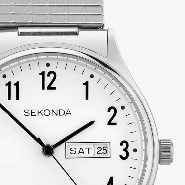 Sekonda Sekonda Women's Easy Reader Silver Expandable Watch 30122 in White - 3