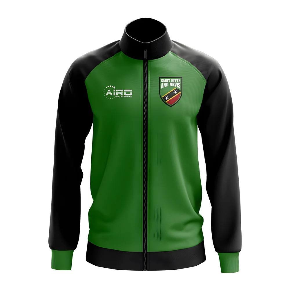 St Kitts and Nevis St Kitts and Nevis Men's Saint Kitts and Nevis Concept Football Track Jacket in Green - 3